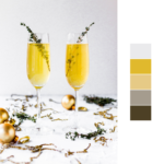 yellow holiday drinks color palette